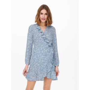 CARLY L/S WRAP SHORT DRESS NOOS