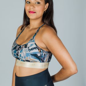 Cross Back Sports Bra Mix Print - XL