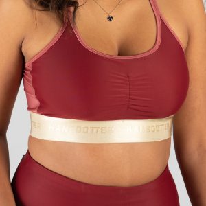Cross Back Sports Bra Ruby Wine - XS