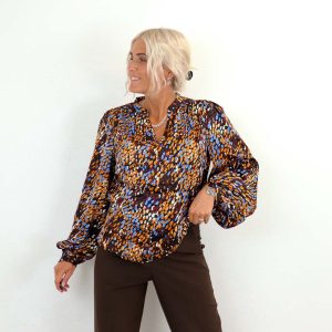 DOTLA L/S V-NECK TOP