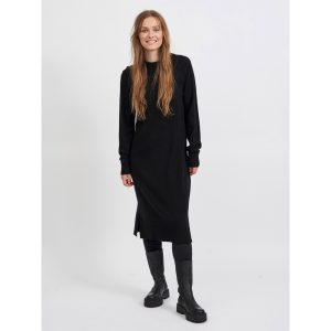 RIL CREW NECK L/S MIDI DRESS - NOOS