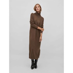 RIL ROLL NECK L/S MIDI DRESS
